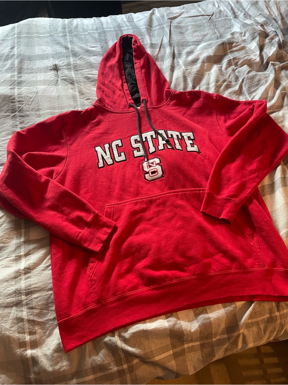 NCAA Red NC State Hoodie with Embroidered Logo